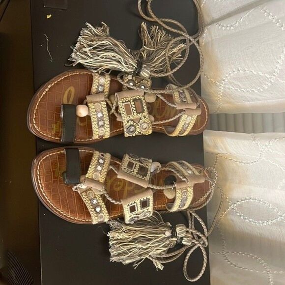 Sam Edelman Gretchen Embellished Gladiator Sandals Size 9 - Picture 1 of 5